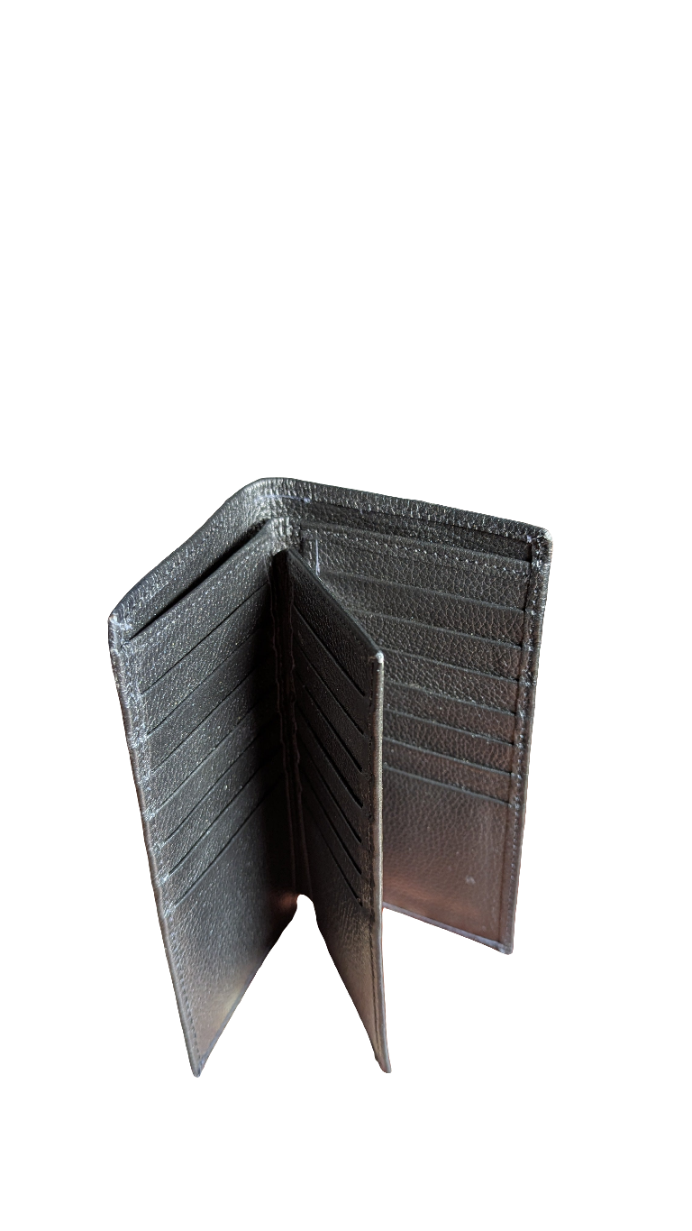 ARW-954 Texture Leather Medium Long wallet | Black