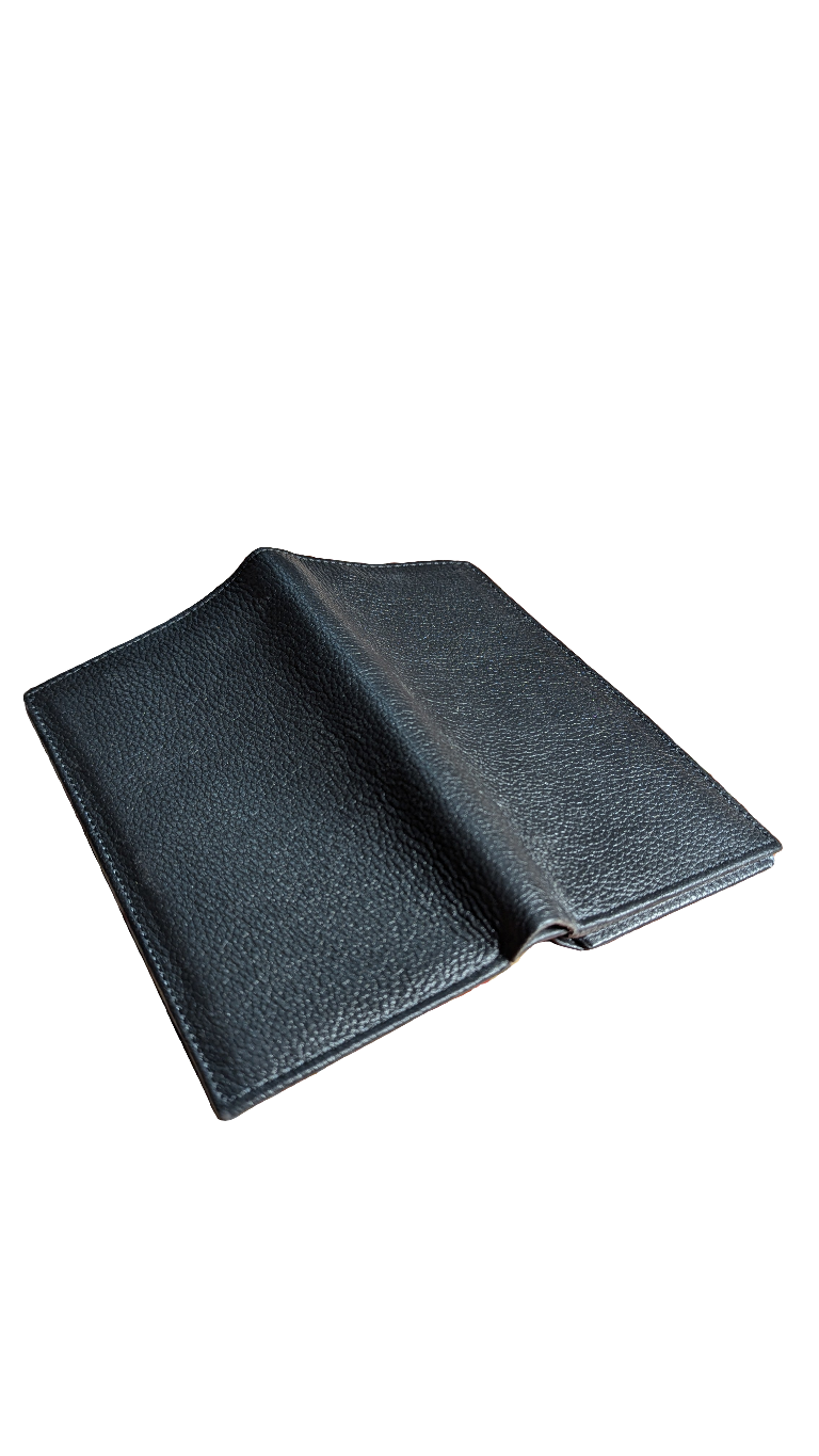 ARW-954 Texture Leather Medium Long wallet | Black