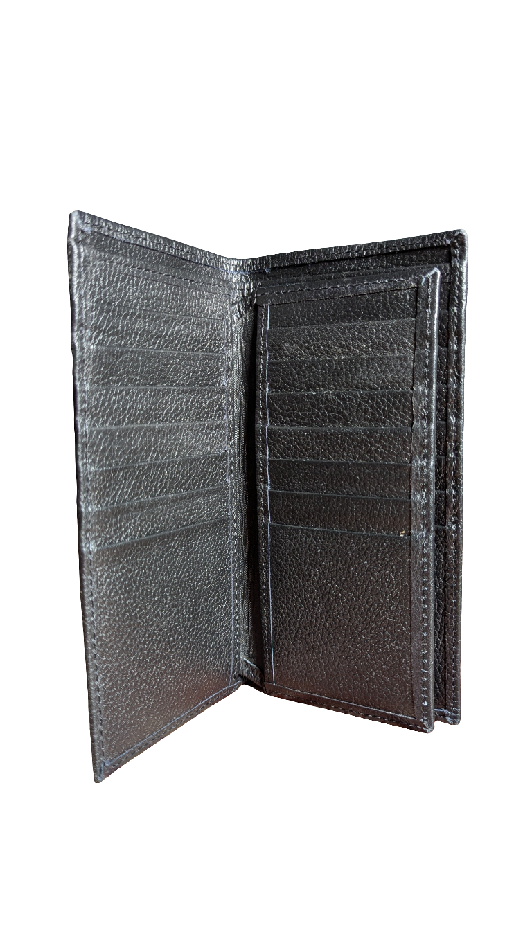 ARW-954 Texture Leather Medium Long wallet | Black
