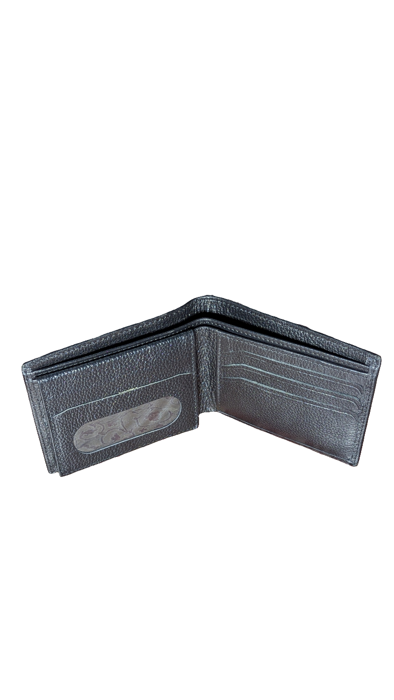 ARW-724 Texture Leather Bifold Wallet | Black